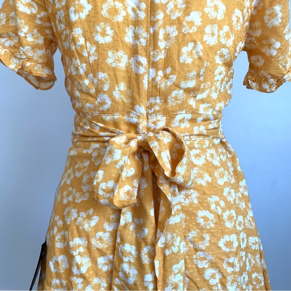 Garden Explorer Mustard Yellow Floral Print Mini Dress - Picture 3 of 6
